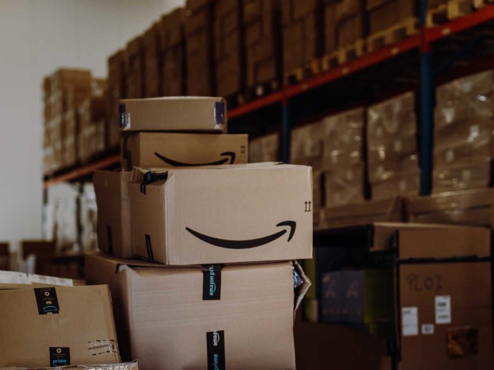 Amazon pakages on warehouse
