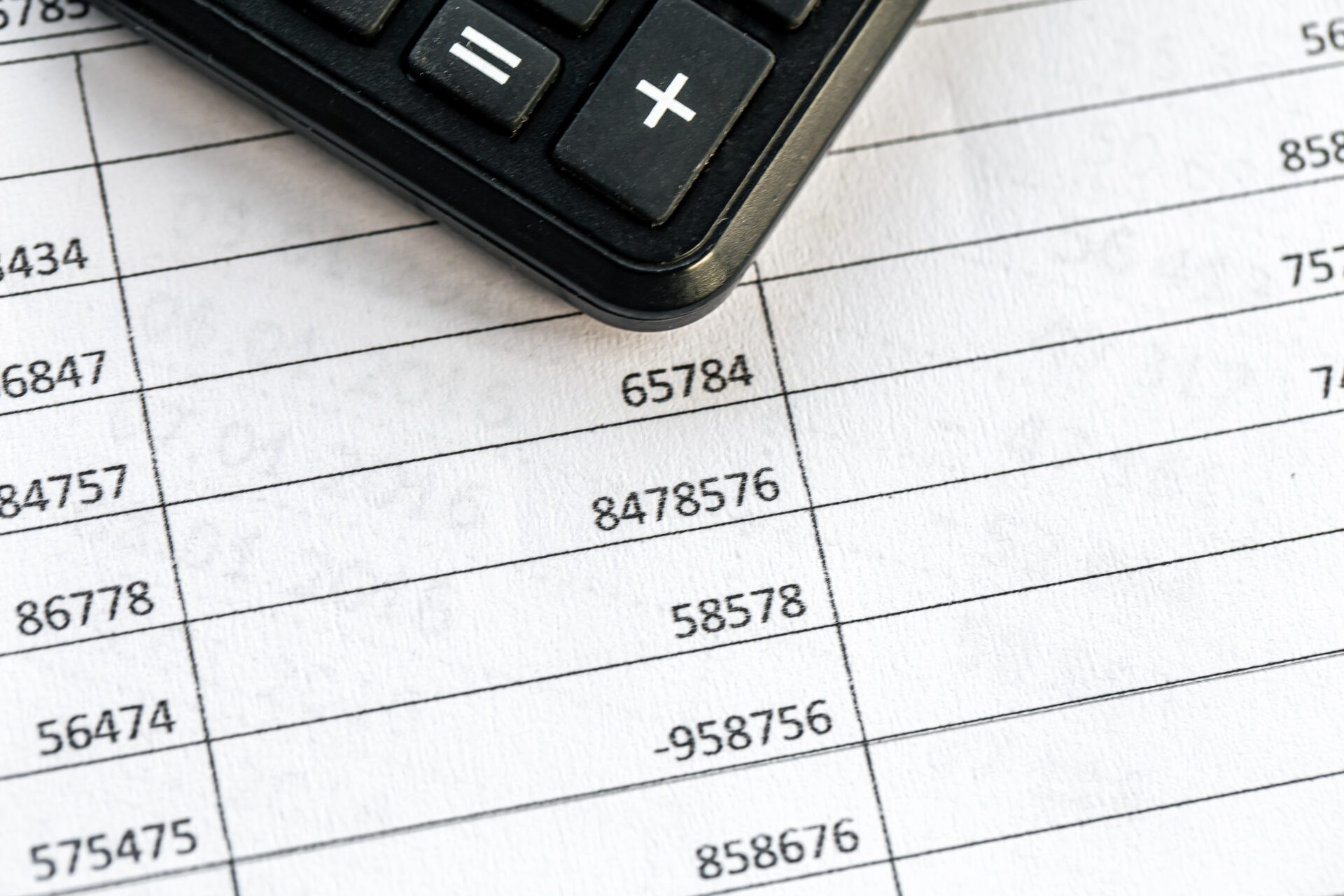 Calculator and financial documents showing VAT calculations for international e-commerce tax compliance