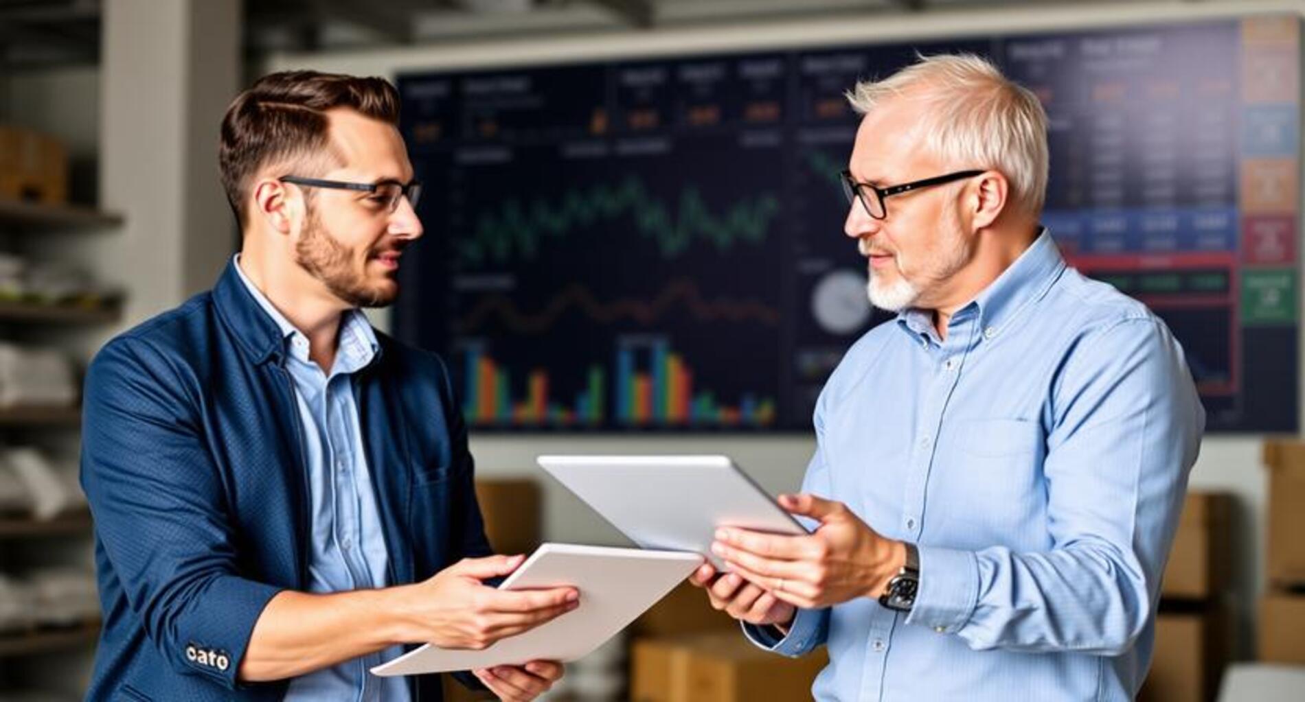 Collaborative discussion between an e-tailer and a logistics partner regarding inventory data.