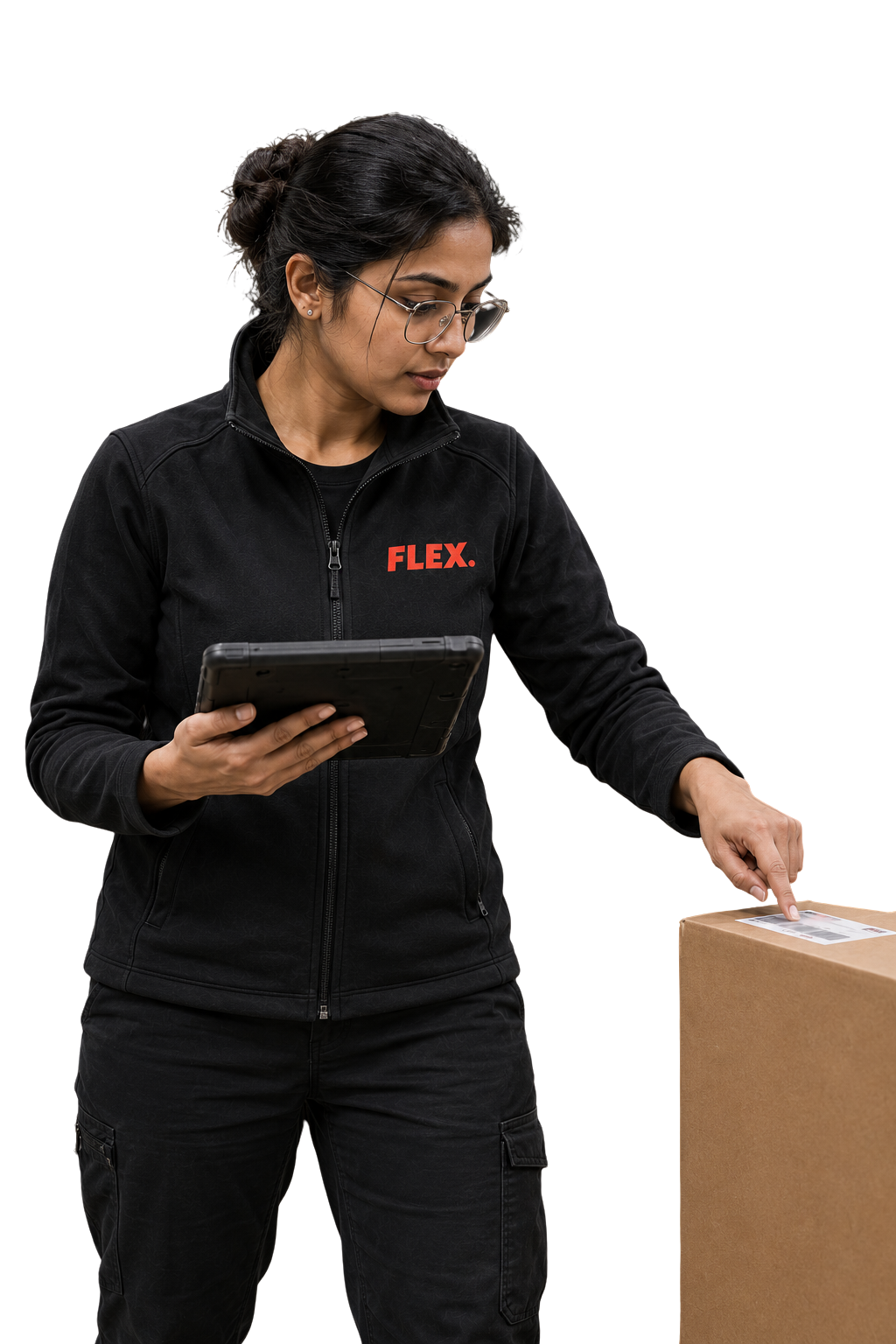Lagermitarbeiter nutzt ein Tablet zur Bestandssteuerung